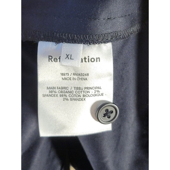 NWT Reformation Hansen Top Black Long Sleeve Button Tie Collar Various Sizes - Picture 6 of 9